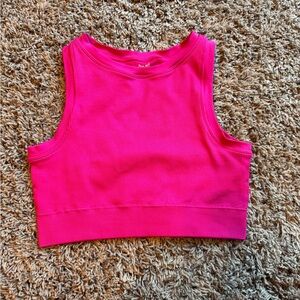Pro-Fit Ribbed Pink Tank Top
